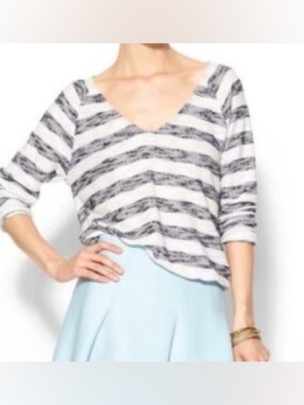 Sanctuary Striped Lightweight Long-Sleeve Top